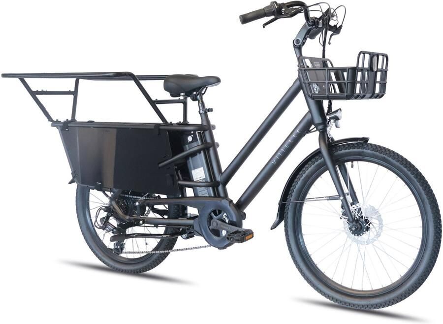 Villette le Prolongé longtail transportfiets zwart