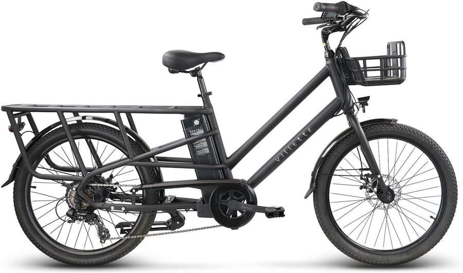 Villette le Prolongé longtail transportfiets zwart