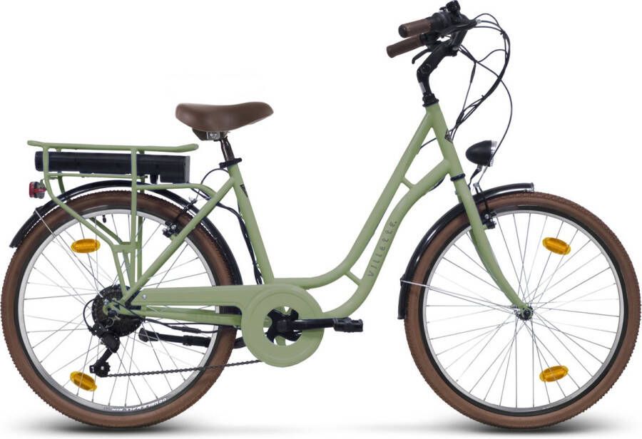 Villette Vintage retro elektrische fiets groen