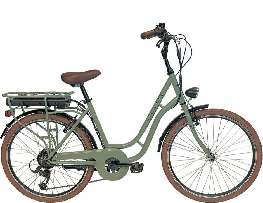 Villette Vintage retro elektrische fiets groen