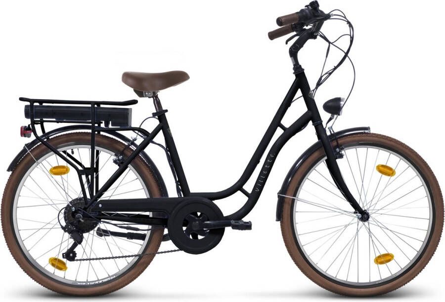 Villette Vintage retro elektrische fiets zwart