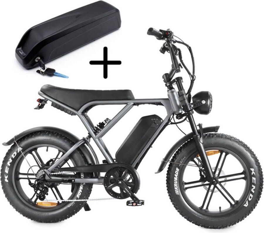 Vilolux Fatbike electrisch Fatbike H9 PRO 2 Accu's Legaal Rijklaar Niet opvoerbare fatbikes 2 Jaar garantie Telefoontasje Hydraulische remmen Alarm Space Grey