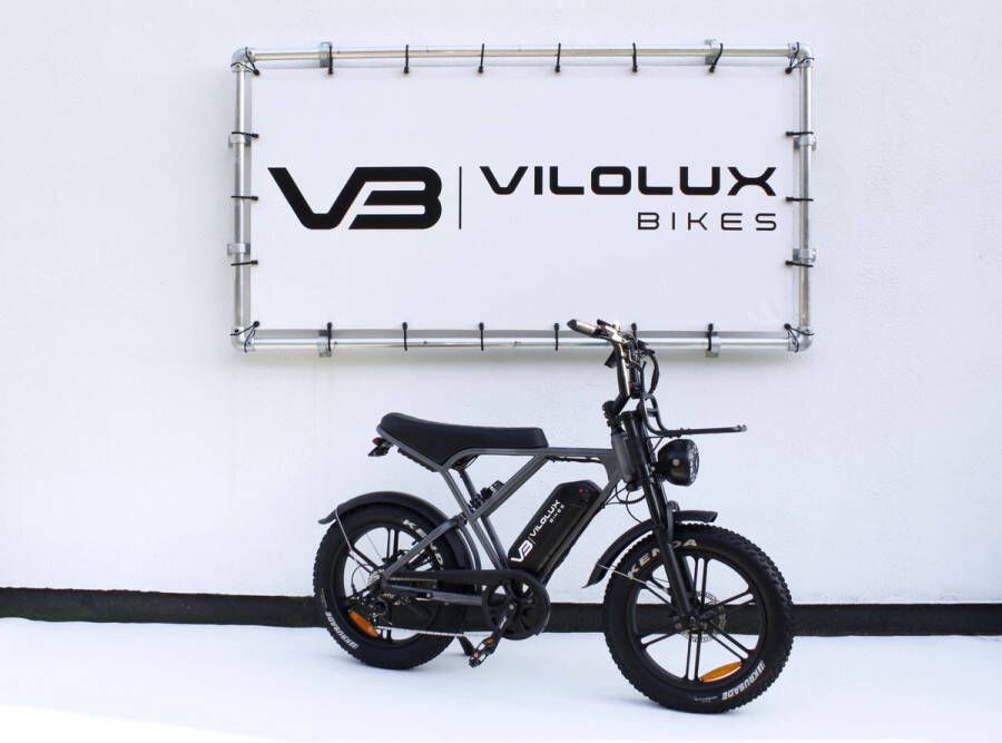 Vilolux Fatbike electrisch Fatbike H9 PRO Voorrek Legaal Rijklaar Niet opvoerbare fatbikes 2 Jaar garantie Telefoontasje Hydraulische remmen Alarm Space Grey