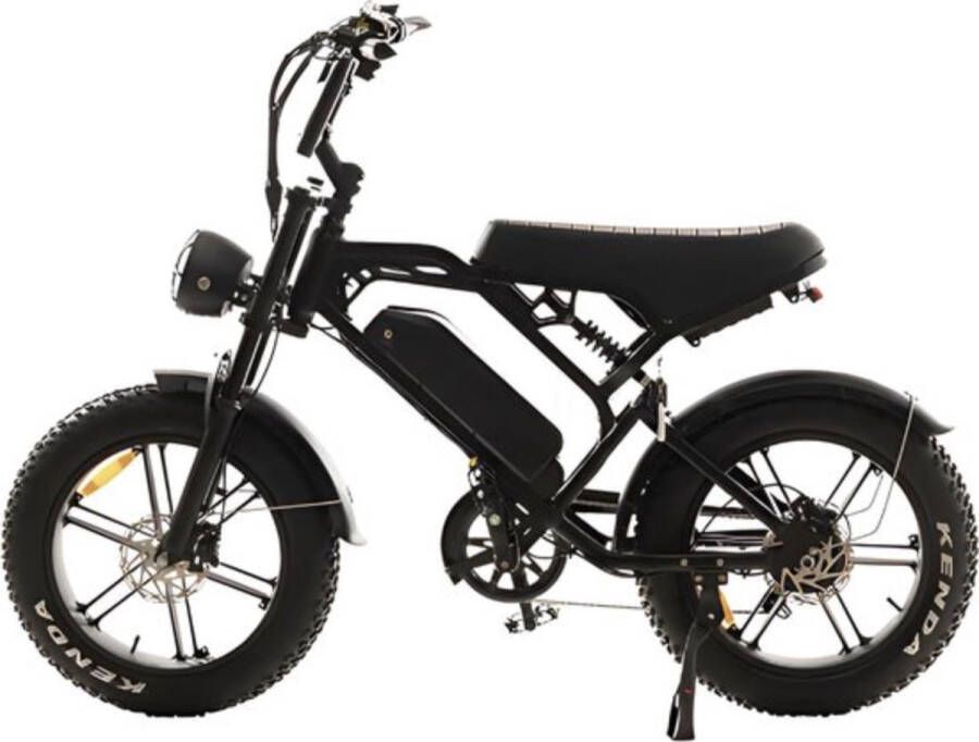 Vilolux 2 stuks V20 PRO 3.0 Rijklaar Hydraulische Rem Alarm 2024 Model Elektrische Fatbike Fatbikes E-Bike Cruise Functie 25 km u 250W 7 Versnellingen Telefoontas Voetsteunen 2 Jaar Garantie Zwart Legaal