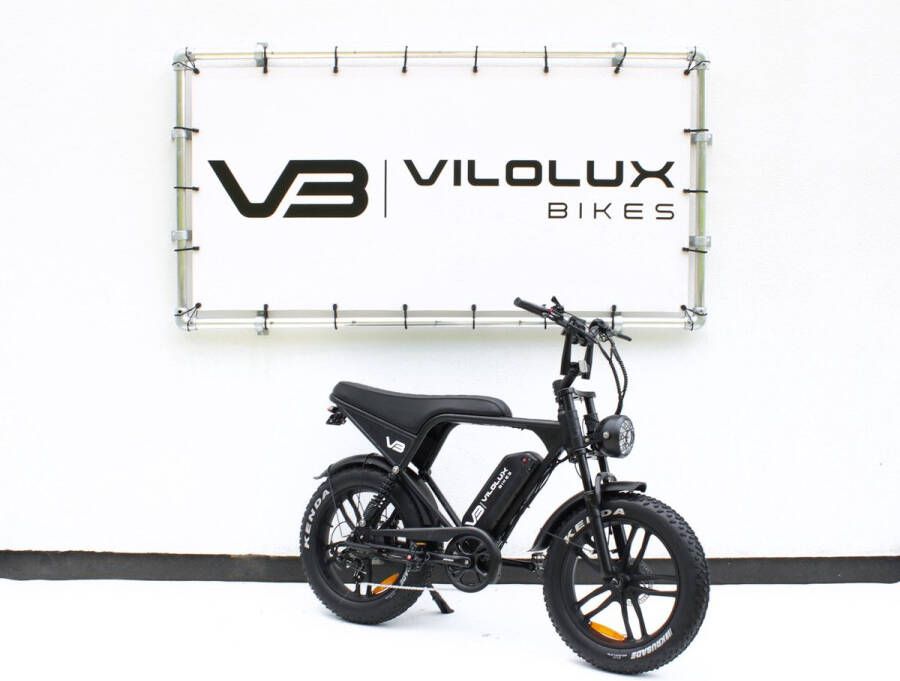 Vilolux Fatbike electrisch Fatbike V8 Fatbike V8 PRO 2025 Model Legaal Rijklaar Niet opvoerbare fatbikes 2 Jaar garantie Telefoontasje Hydraulische rem Alarm Full Colour Display Zwart