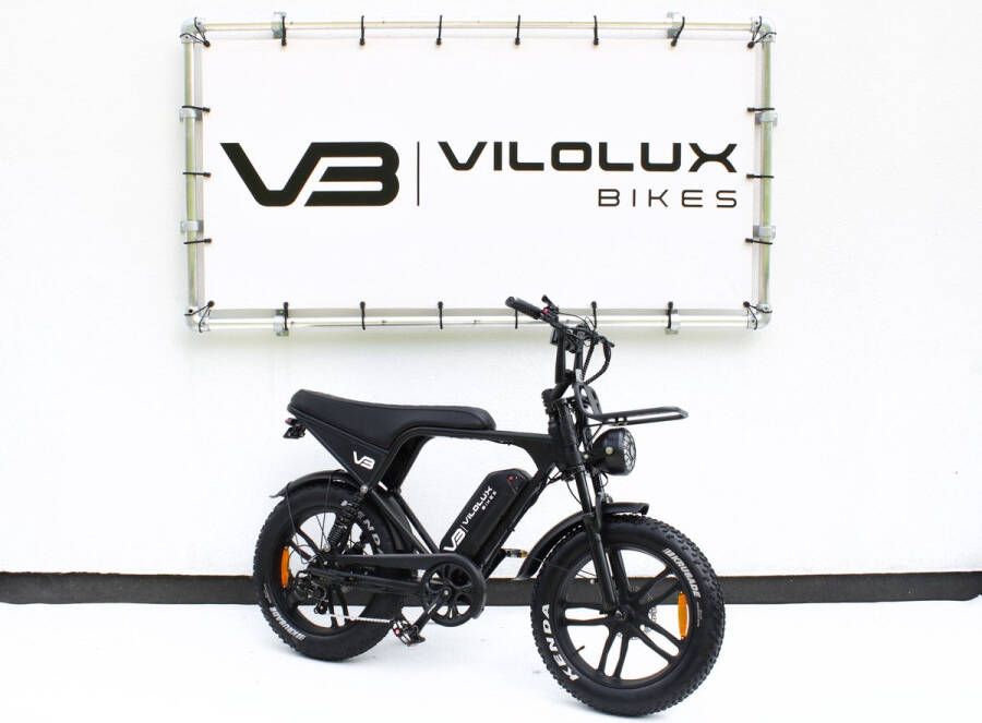 Vilolux Fatbike electrisch Fatbike V8 Fatbike V8 PRO 2025 Model Voorrek Legaal Rijklaar Niet opvoerbare fatbikes 2 Jaar garantie Telefoontasje Hydraulische rem Alarm Full Colour Display Zwart