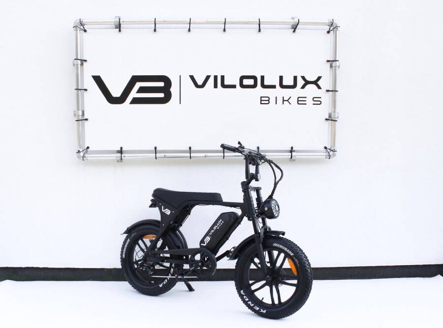 Vilolux Fatbike electrisch Fatbike V8 PRO Legaal Rijklaar Niet opvoerbare fatbikes 2 Jaar garantie Telefoontasje Hydraulische remmen Alarm Zwart