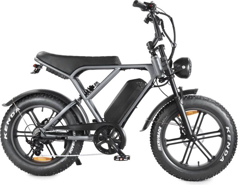 Vilolux H9 PRO 3.0 Rijklaar Alarm Hydraulische Rem 2024 Model Elektrische Fatbike Telefoontas E-Bike Voetsteunen 25 km u 250W 2 Jaar Garantie Space Grey Legaal