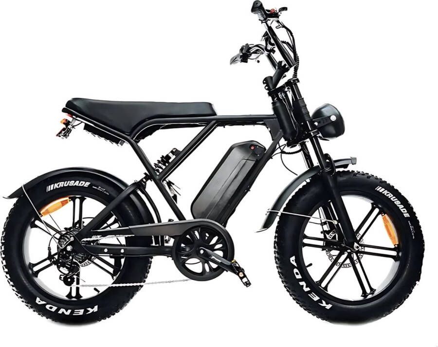 Vilolux H9 PRO 3.0 Rijklaar Alarm Telefoontas Hydraulische Remmen 2024 Model Elektrische Fatbike Fatbikes E-Bike Voetsteunen 25 km u 250W 2 Jaar Garantie Legaal Zwart