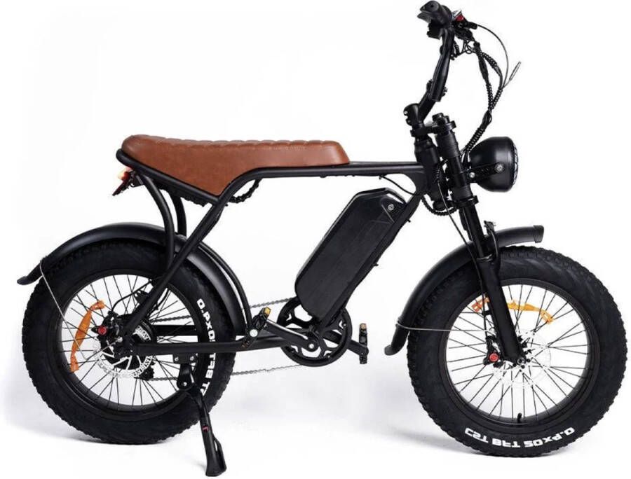 Vilolux H9 PRO 3.0 Rijklaar Voorrek Alarm Telefoontas Hydraulische Rem 2024 Model Elektrische Fatbike Fatbikes E-Bike Voetsteunen Bruin Grijs Frame Spaakwielen 25 km u 250W 2 Jaar Garantie Legaal