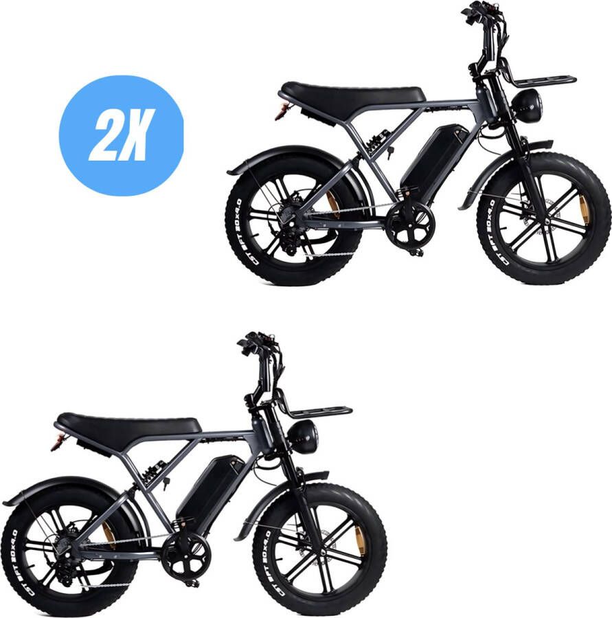 Vilolux H9 PRO 3.0 Voorrek 2 Stuks Rijklaar Alarm Hydraulische Remmen 2024 Model Elektrische Fatbike Fietstas E-Bike Voetsteunen 25 km u 250W 2 Jaar Garantie Space Grey Legaal