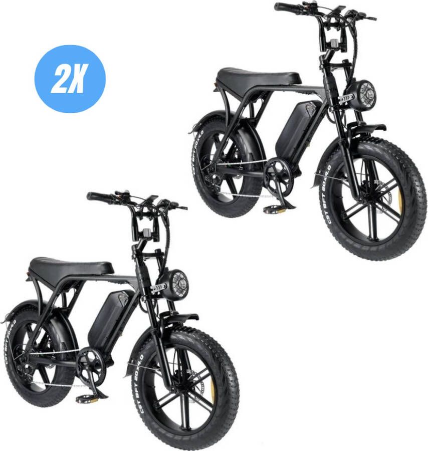 Vilolux Fatbike electrisch Fatbike V8 Fatbike C80 2025 Model 4.0 voorrek Legaal Rijklaar geleverd Niet opvoerbare fatbike 2 Jaar garantie Hydraulische rem Alarm Telefoontasje Full Color LCD Display Zwart