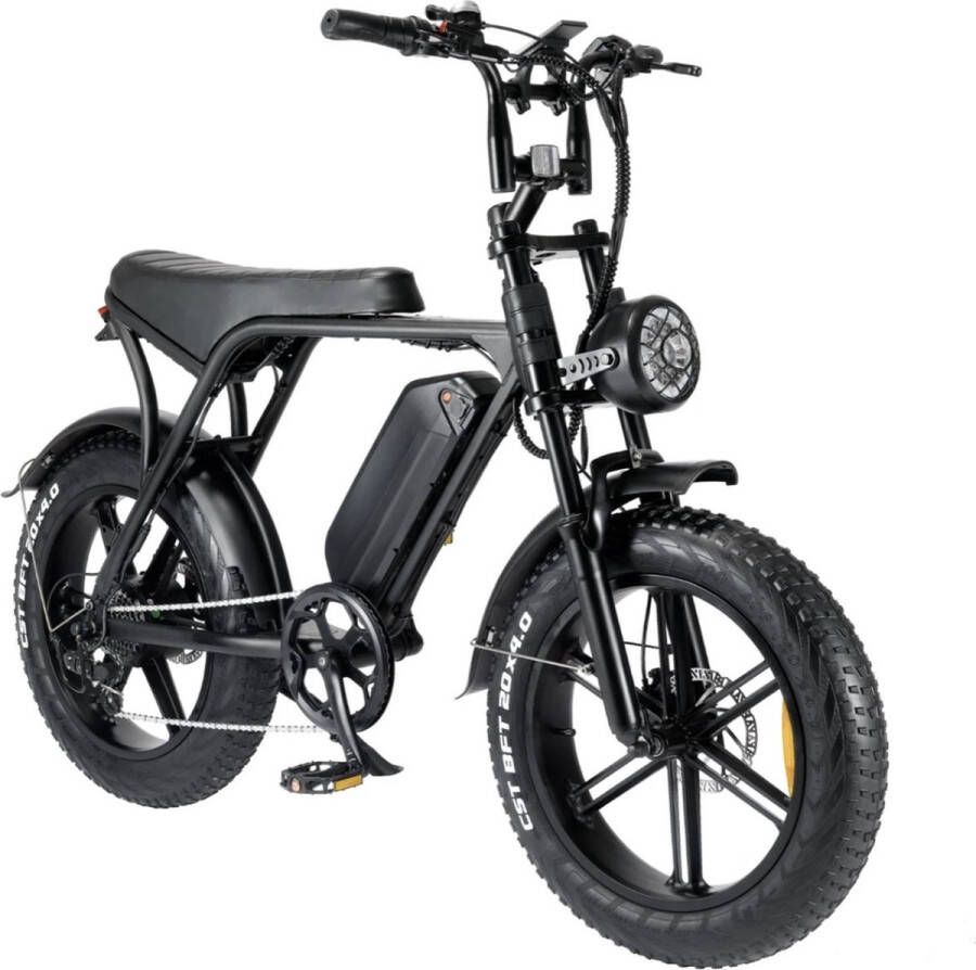 Vilolux V8 PRO 3.0 Rijklaar Alarm Hydraulische Rem 2024 Model Elektrische Fatbike Fatbikes E-Bike Telefoontas Cruise Functie 25 km u 250W 7 Versnellingen Voetsteunen 2 Jaar Garantie Zwart Legaal