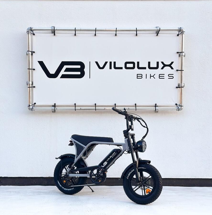Vilolux Fatbike electrisch Fatbike C80 Mini 2025 Model Legaal Rijklaar geleverd 16 inch Niet opvoerbare fatbikes 2 Jaar garantie Hydraulische rem Alarm Nardo Grey