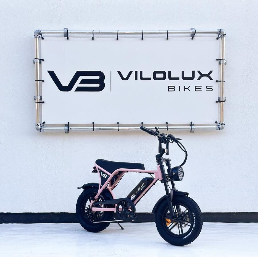 Vilolux Fatbike electrisch Fatbike C80 Mini 2025 Model Legaal Rijklaar geleverd 16 inch Niet opvoerbare fatbikes 2 Jaar garantie Hydraulische rem Alarm Roze