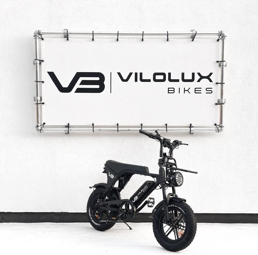 Vilolux Fatbike electrisch Fatbike C80 Mini voorrek 2025 Model Legaal Rijklaar geleverd 16 inch Niet opvoerbare fatbikes 2 Jaar garantie Hydraulische rem Alarm Zwart