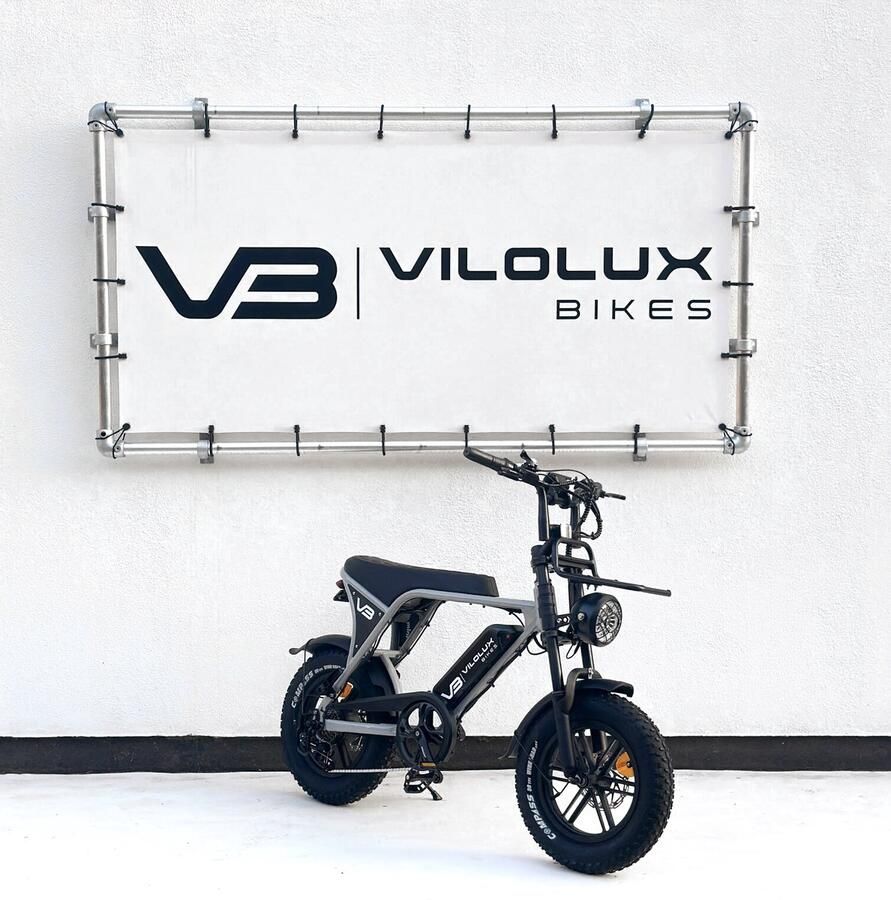 Vilolux Fatbike electrisch Fatbike C80 Mini voorrek 2025 Model Legaal Rijklaar geleverd 16 inch Niet opvoerbare fatbikes 2 Jaar garantie Hydraulische rem Alarm Nardo Grey