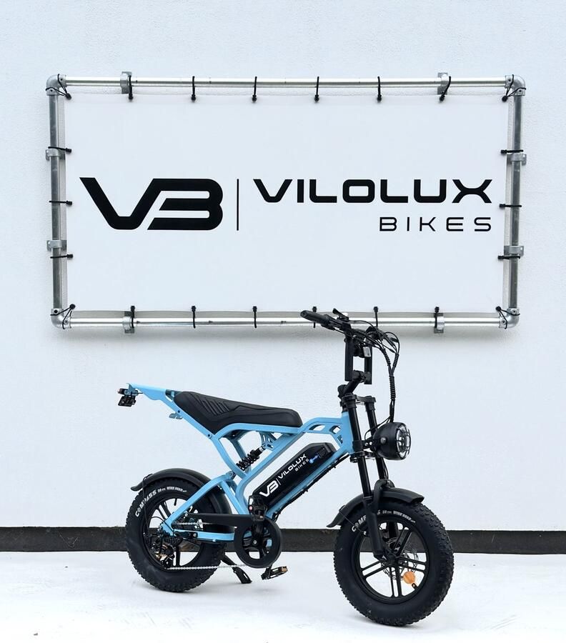 Vilolux 2 stuks V20 PRO 3.0 Rijklaar Hydraulische Rem Alarm 2024 Model Elektrische Fatbike Fatbikes E-Bike Cruise Functie 25 km u 250W 7 Versnellingen Telefoontas Voetsteunen 2 Jaar Garantie Zwart Legaal