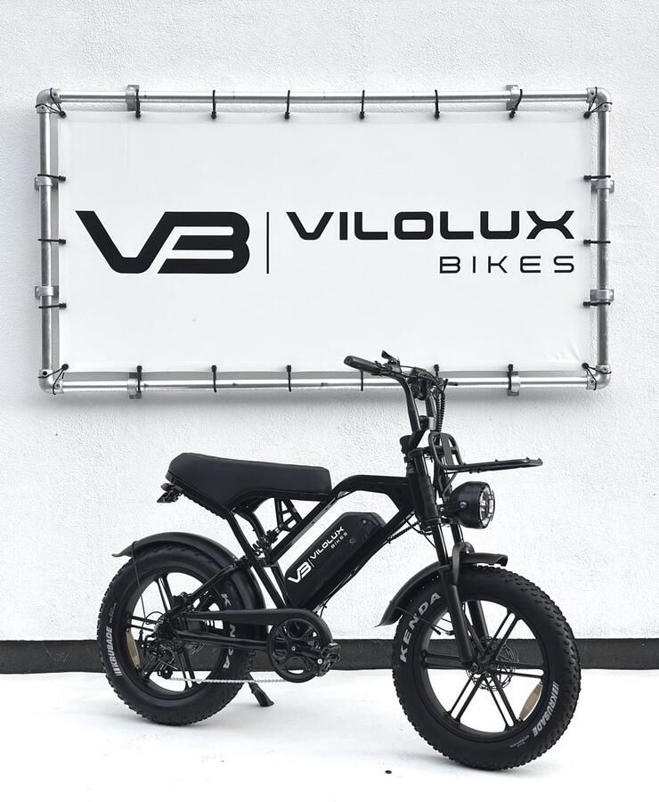 Vilolux Fatbike electrisch Fatbike X80 PRO 2025 2026 Model V20 Design Voorrek Legaal Rijklaar geleverd 2 Jaar garantie Telefoontasje Hydraulische rem Alarm NFC Key unlock GPS Zwart