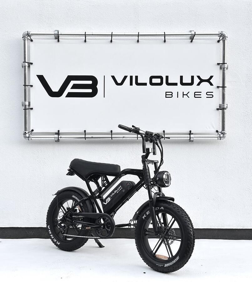 Vilolux Fatbike electrisch Fatbike X80 PRO V20 Design 2025 2026 Model Legaal Rijklaar geleverd 2 Jaar garantie Telefoontasje Hydraulische rem Alarm NFC Key unlock GPS Zwart