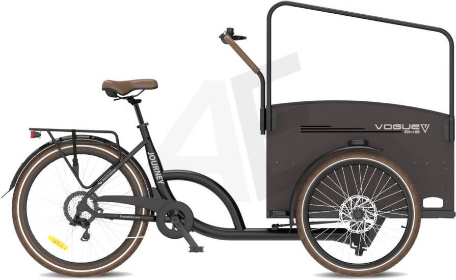 Vogue Bakfiets E-Cargo Journey-S 7DR met Hydraulische Rem Zwart