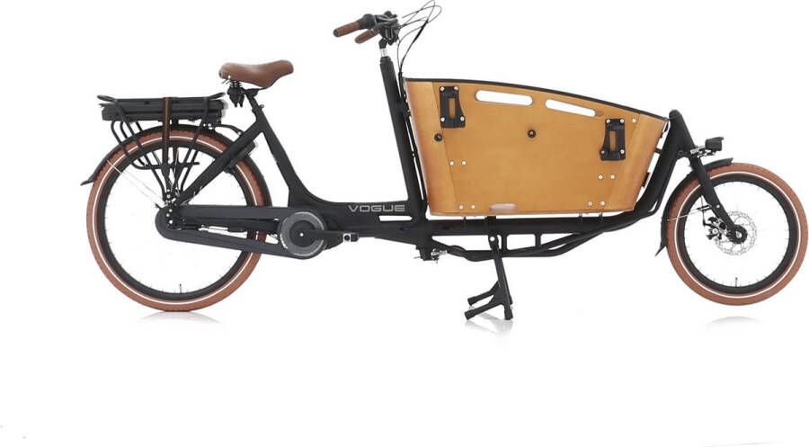 Vogue Bike Vogue Carry 2 Elektrische Bakfiets Mat Zwart Bruin