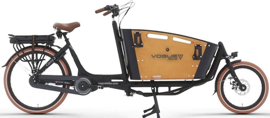 Vogue Bike Vogue Carry 2 Elektrische Bakfiets Mat Zwart Bruin