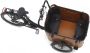 Vogue Elektrische bakfiets Superior 3 Deluxe Mat Zwart Bruin 540Watt Zwart - Thumbnail 1