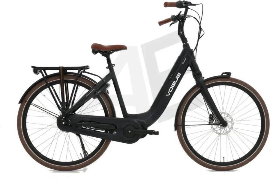 Vogue Mestengo 50cm E-bike Hydraulische Rem met Middenmotor Glans Zwart