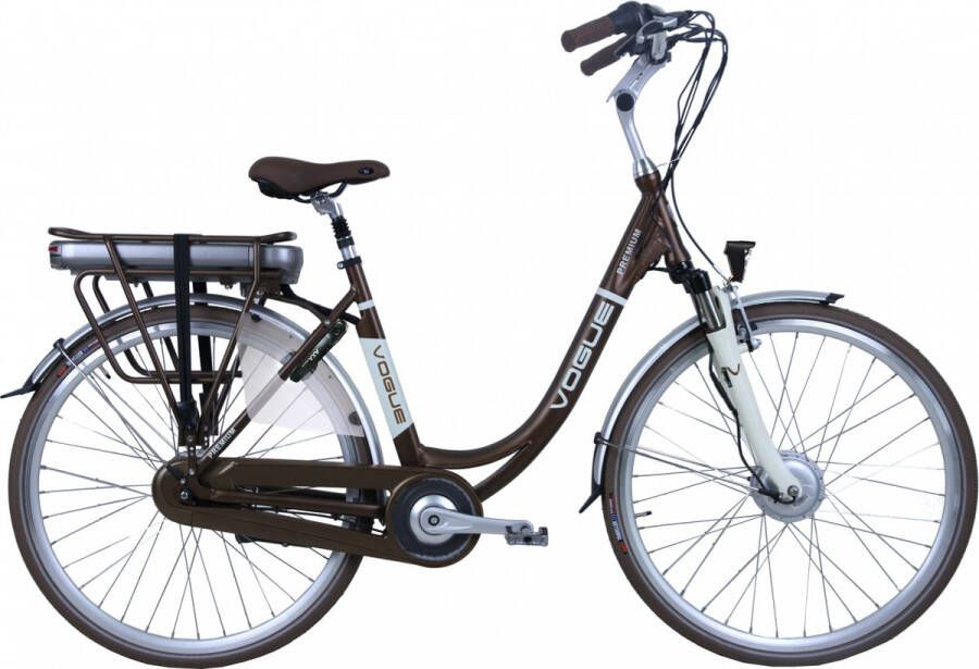 Vogue Elektrische fiets Premium Dames 48 cm Bruin 468 Wh Bruin