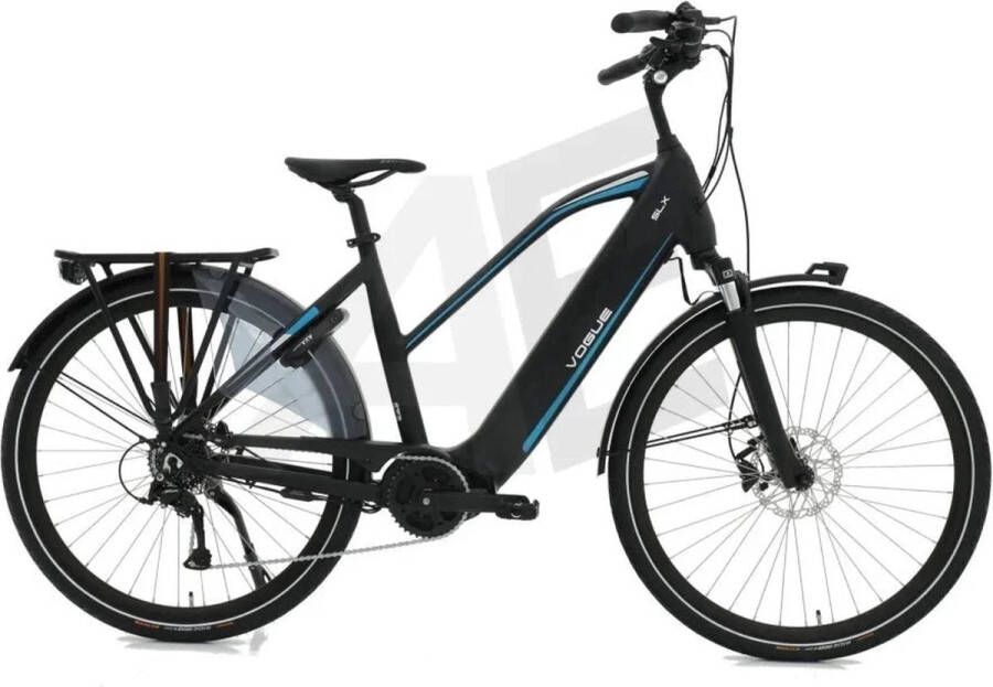 Vogue SLX M420 Elektrische Fiets 9RD Shi o Versnellingen 51cm met Hydraulische Rem Mat Zwart Blauw