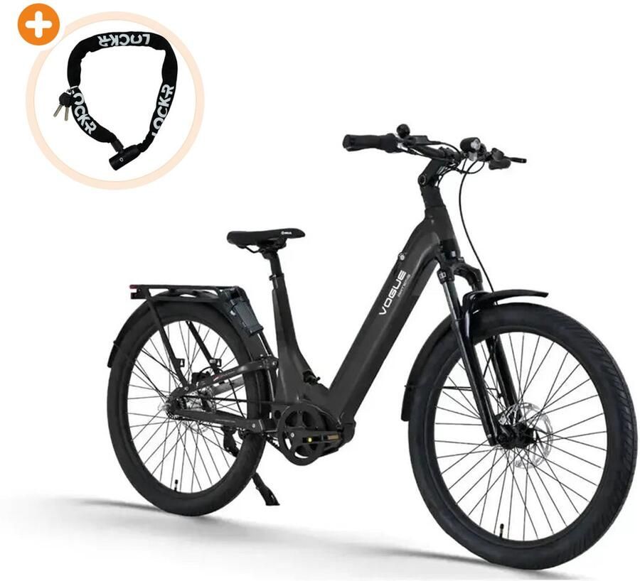 Vogue Artemis Elektrische Fiets 28 inch 250W motor Actieradius tot 90 km 7 versnellingen Hydraulische schijfrem Matt Black