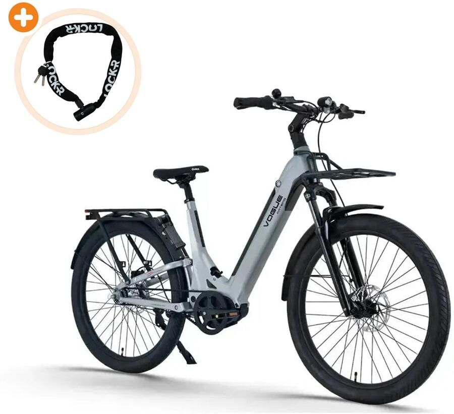 Vogue Artemis Elektrische Fiets 28 inch 250W motor Actieradius tot 90 km 7 versnellingen Hydraulische schijfrem Matt Grey
