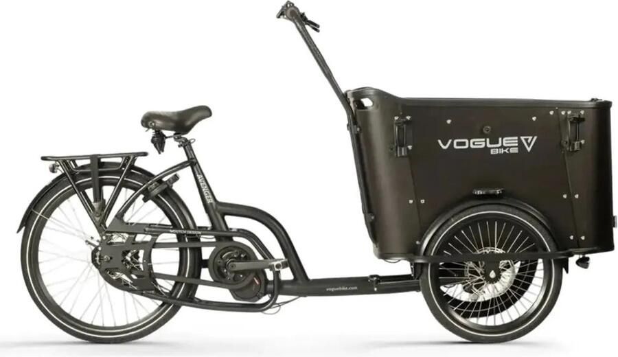 Vogue Avenger Elektrische Bakfiets 20 inch 250W motor Actieradius tot 60 km 8 versnellingen Hydraulische schijfrem Zwart