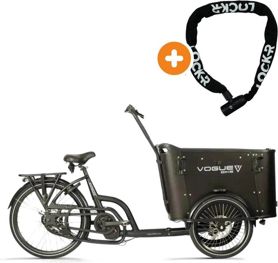 Vogue Avenger Elektrische Bakfiets 20 inch 250W motor Actieradius tot 60 km 8 versnellingen Hydraulische schijfrem Zwart - Foto 1