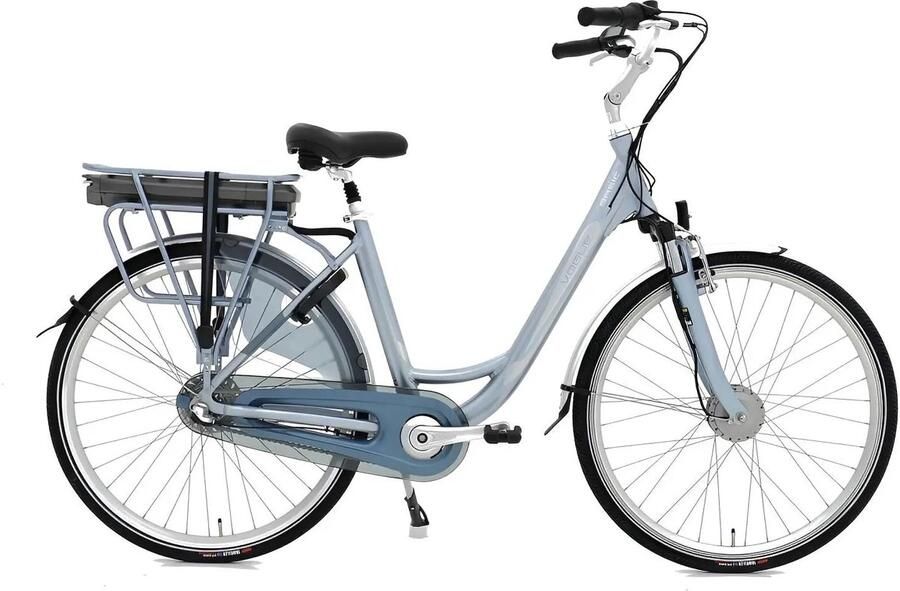 Vogue Basic N7 Elektrische Fiets Silk Blue 47cm – Elektrische Damesfiets met 468Wh Accu