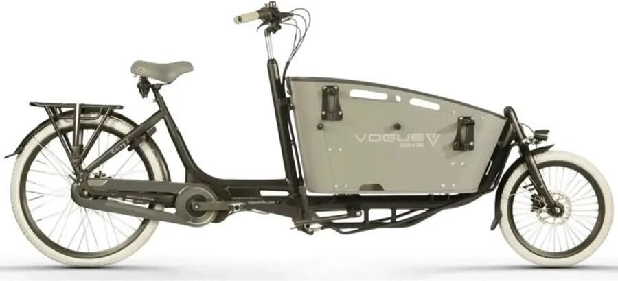 Vogue Carry 2 Elektrische Bakfiets 20 inch 250W motor Actieradius tot 70 km 8 versnellingen Hydraulische schijfrem Grijs