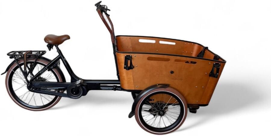 Vogue Carry 3 – Elektrische Bakfiets – Mat Zwart Bruin – Bafang 80 Nm – Nexus 7 versnellingen – Actieradius 50-70 km