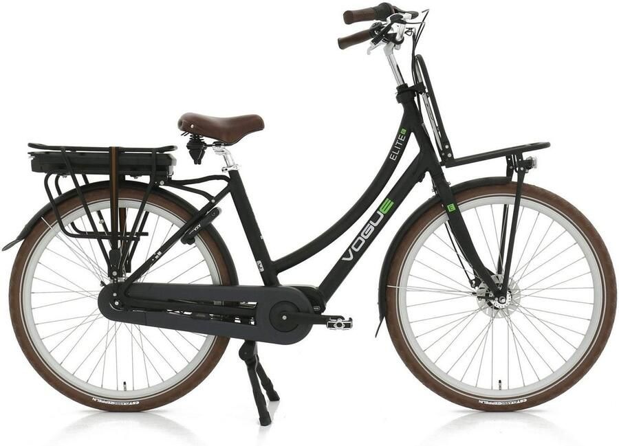 Vogue Elite Mid Elektrische Fiets Bafang M300 Transportfiets Zwart