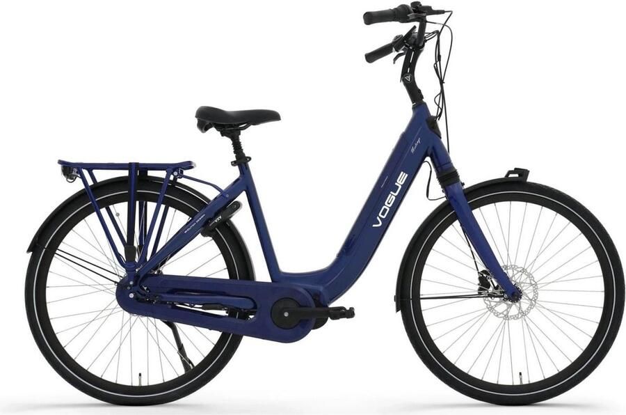 Vogue Mestengo 46cm Elektrische Fiets Hydraulische Rem met Middenmotor Donker Blauw