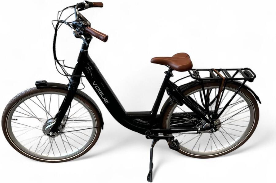 Vogue Mestengo 46cm Elektrische Fiets Hydraulische Rem met Middenmotor Glans Zwart
