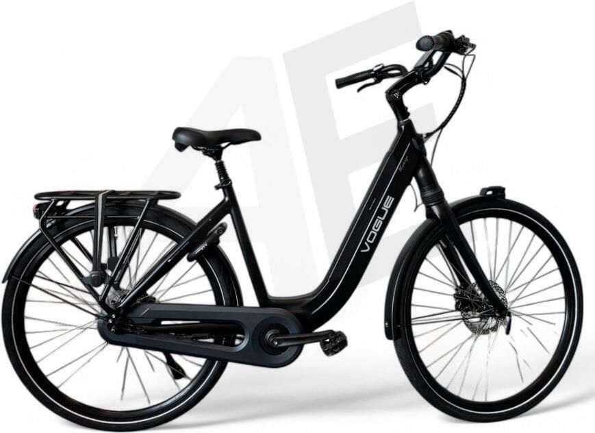 Vogue Mestengo 46cm Elektrische Fiets Hydraulische Rem met Middenmotor Mat Zwart