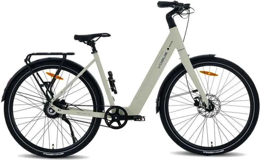 Vogue Motion Elektrische Fiets 28 inch 250W motor Actieradius tot 90 km Automatische 2 versnellingen 360Wh accu Matt Sand White