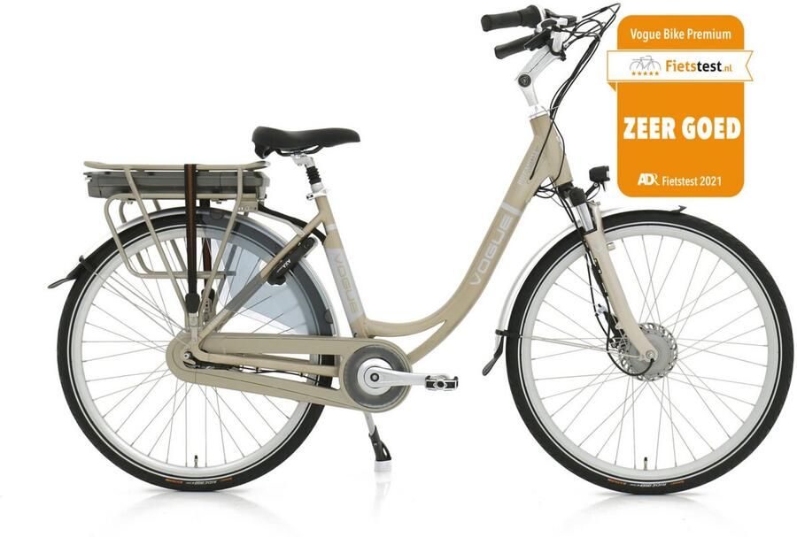 Vogue Premium Elektrische Fiets 7SP 48cm Lage Instap Champagne