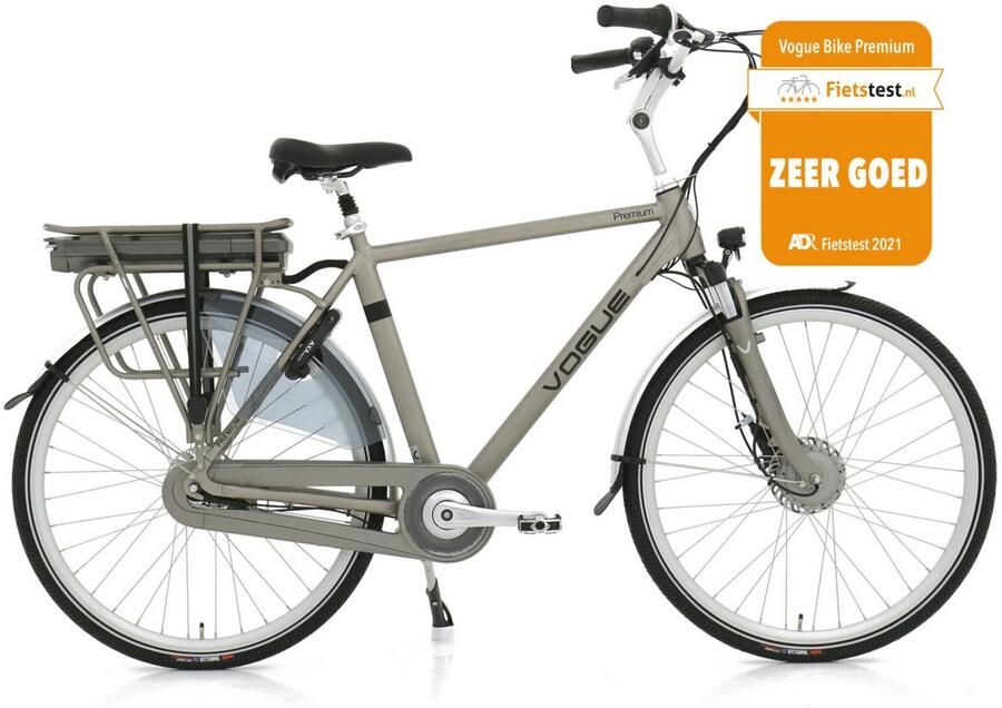 Vogue Premium Elektrische Fiets 7SP 56cm E-bike 13Ah 36V 468Wh Mat Grijs
