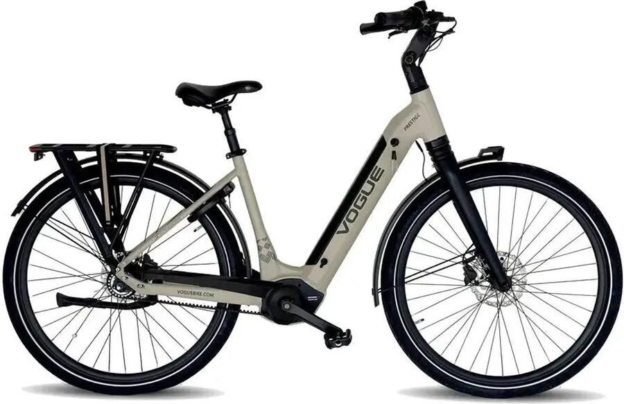Vogue Prestige Belt-Drive Elektrische Fiets 28 inch 250W motor Actieradius tot 100 km 7 versnellingen 522Wh accu Fashion Grey