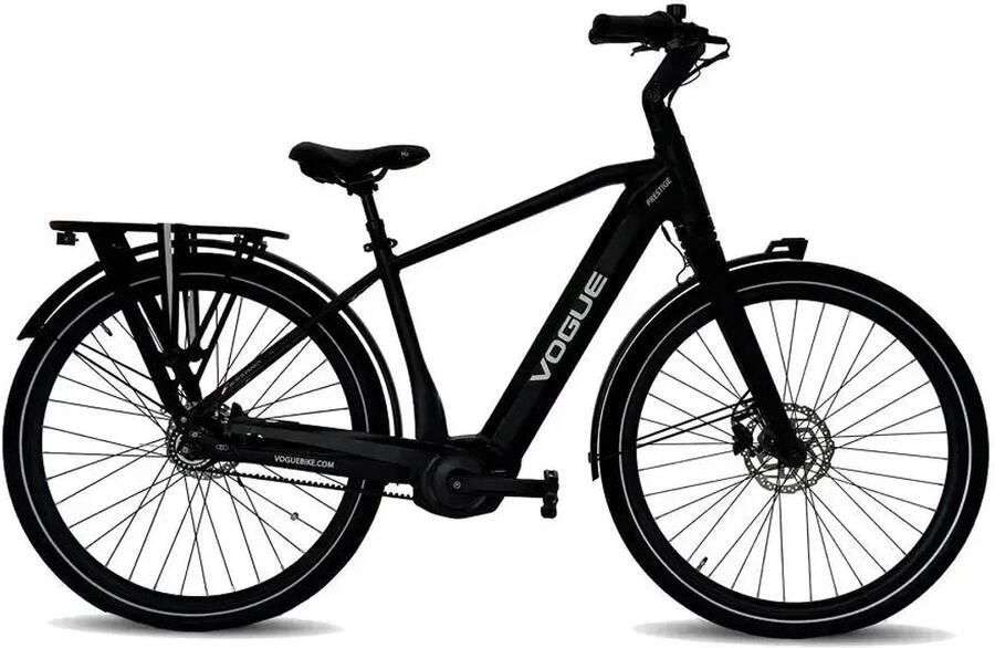 Vogue Prestige Belt-Drive Elektrische Fiets 28 inch 250W motor Actieradius tot 100 km 7 versnellingen 522Wh accu Voorvering Matt Black