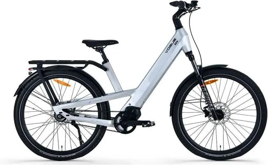 Vogue SUV Elektrische Fiets 28 inch 250W motor Actieradius tot 90 km 8 versnellingen Hydraulische schijfrem Matt Titanium Grey