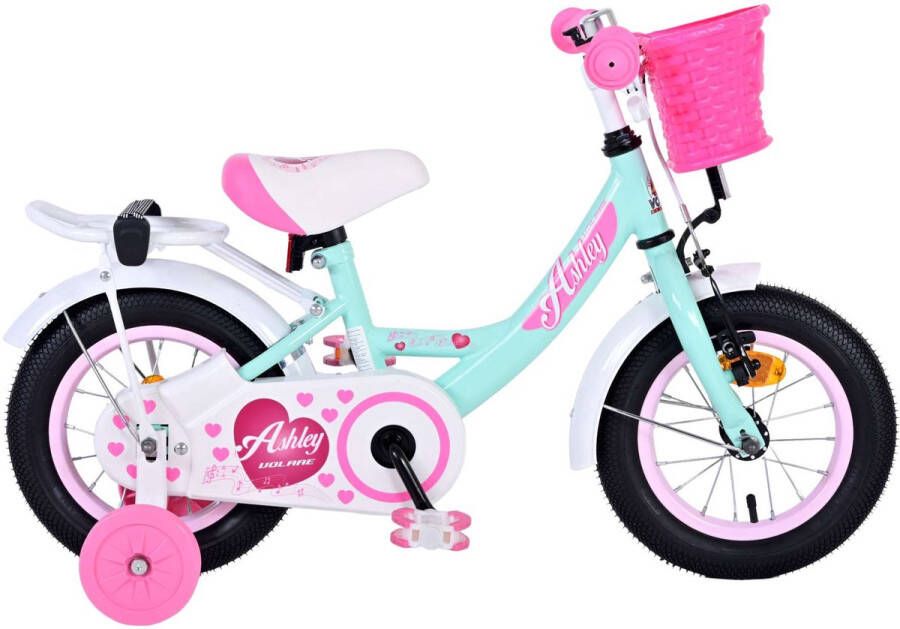 Volare Ashley 12 Inch 21 5 cm Meisjes Terugtraprem Mintgroen Wit
