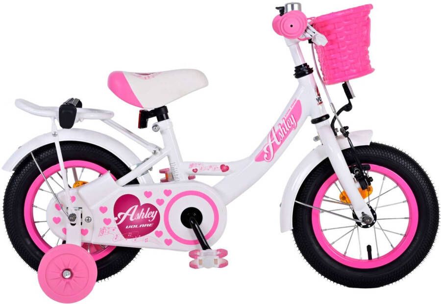 Volare Ashley 12 Inch 21 5 cm Meisjes Terugtraprem Wit Roze